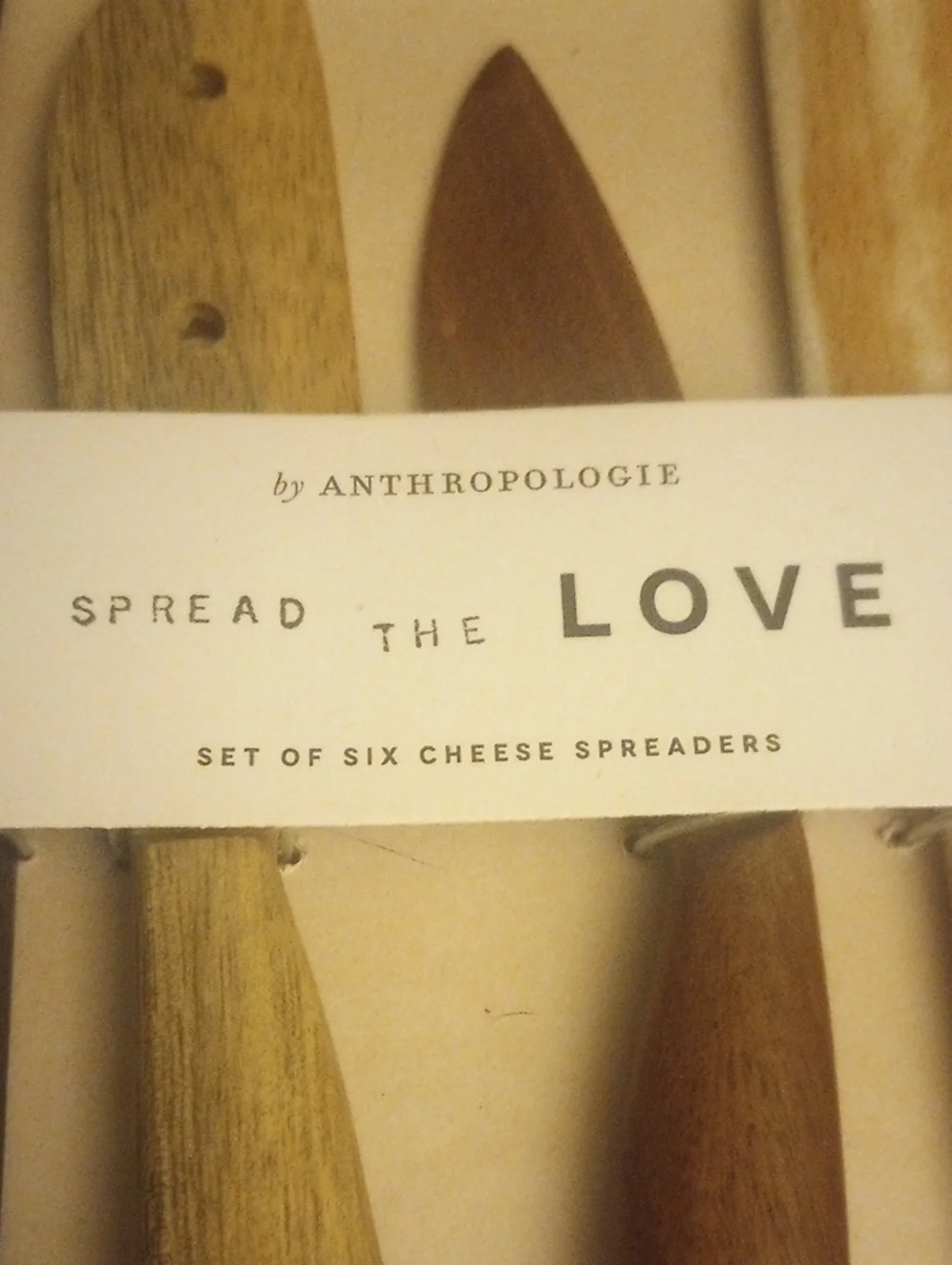 Spread The Love Wooden Cheese Spreaders , New